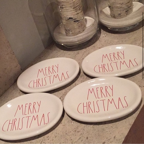 Rae Dunn “Merry Christmas” ceramic plates. - Picture 2 of 15